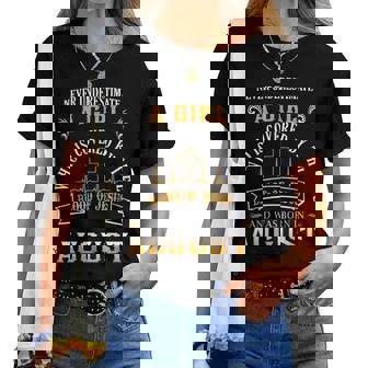 Never Underestimate An August Girl Covered By Blood Of Jesus Women T-shirt - Thegiftio