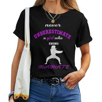 Never Underestimate A Girl Karate T Women T-shirt - Seseable