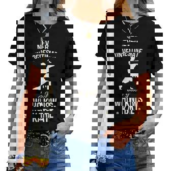 Never Underestimate A Girl Who Knows Karate Martial Arts Women T-shirt | Seseable UK