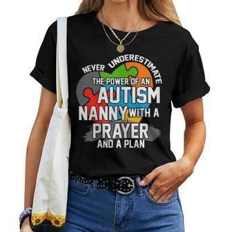 Never Underestimate The Power Of An Autism Nanny Women T-shirt - Seseable