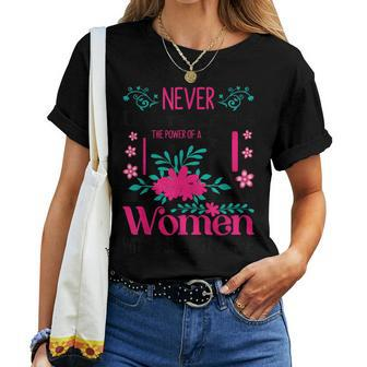 Never Underestimate The Power Of With Sewing-Machine Women T-shirt | Mazezy
