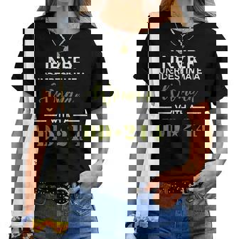 Never Underestimate A Woman With A Dd-214 Female Veteran Women T-shirt | Mazezy