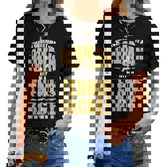 Never Underestimate A Woman With A Tennis Racket Women T-shirt | Seseable CA