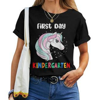 Unicorn First Day Of Kindergarten 1St Day Of School Girls Women T-shirt - Monsterry AU