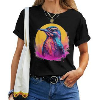 Vaporwave Aesthetic Eastern Meadowlark Women T-shirt | Mazezy