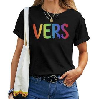 Vers Lgbtq Gay Sex Positivity Pride Rainbow Women T-shirt | Mazezy
