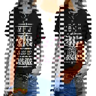 Vintage 2003 Birthday Girl Floral 16Th Birthday Women T-shirt | Mazezy