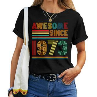 Vintage 50Th Birthday 50 Year Old July 1973 Retro 50Th Birthday Women T-shirt | Mazezy