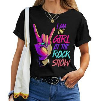 Vintage I Am The Girl At The Rock Show Retro Rock Music Women T-shirt | Mazezy
