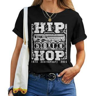 Vintage Hip Hop Music 50Th Anniversary Musician Birthday Women T-shirt | Mazezy
