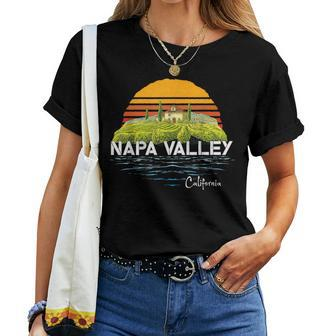 Vintage Napa Valley Winery California Souvenir Women T-shirt | Mazezy