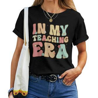 Vintage In My Teaching Era Cool Teacher Appreciation For Teacher Women T-shirt Crewneck | Mazezy
