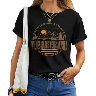 Vintage Wappingers Falls New York Mountain Hiking Print Women T-shirt | Mazezy