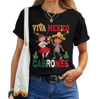 Viva Mexico Cabrones Cool Mexican Independence Day Women T-shirt