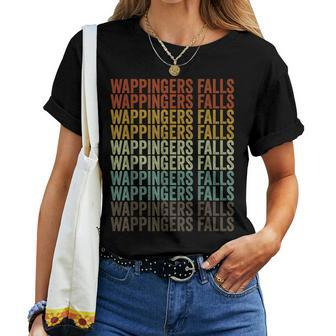 Wappingers Falls City Retro Women T-shirt | Mazezy