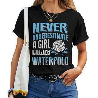 Water Polo For Girl Never Underestimate Women T-shirt - Seseable