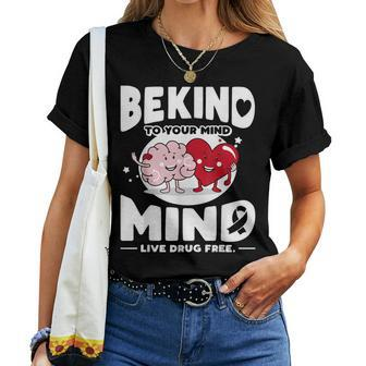 We Wear Red For Red Ribbon Week 2023 Be Kind To Your Mind Women T-shirt - Seseable