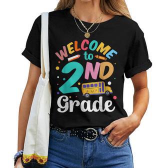 Welcome To 2Nd Grade Second School Grader Teacher Women T-shirt Short Sleeve Graphic - Monsterry AU