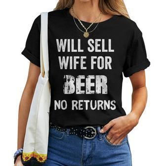 Will Trade Wife For Beer Husband Mens Women T-shirt | Mazezy CA