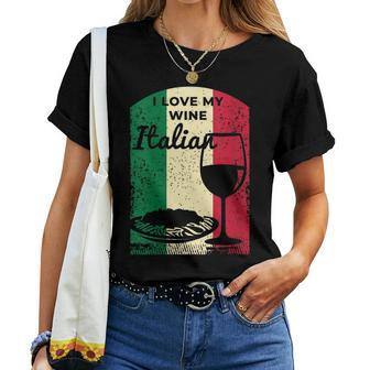 Wine For An Enthusiast Of Italian Wine Women T-shirt Crewneck | Mazezy