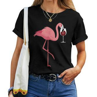 Wine Tasting Flamingo Wine Lovers Women T-shirt | Mazezy