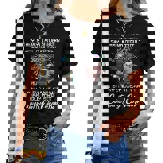 They Say Im Stubborn Sassy And Women Cow Women T-shirt | Mazezy