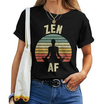 Zen Af Retro Yoga Cute For Women Women T-shirt | Mazezy