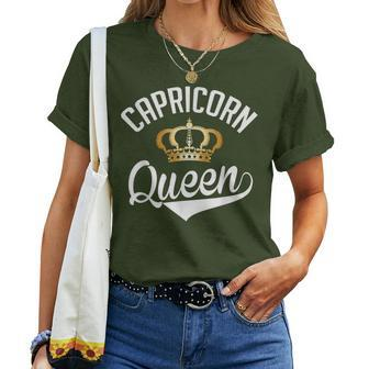 Capricorn Queen Zodiac Graphic Bday Christmas Mom Wife Women T-shirt | Mazezy DE