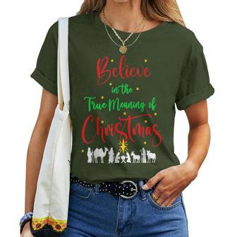 Christian Jesus Nativity Christmas Blessings Women T-shirt - Seseable