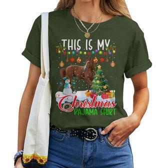 This Is My Christmas Pajama Horse Matching Family Women T-shirt - Thegiftio UK