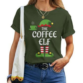 Coffee Elf Family Matching Group Christmas Women T-shirt - Seseable