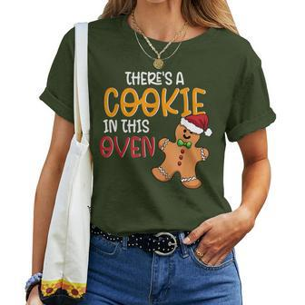 Cookie In The Oven Cute Christmas Mom Pregnancy Announcement Women T-shirt | Mazezy AU