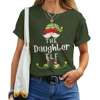 Daughter Elf Group Christmas Pajama Party Women T-shirt - Seseable
