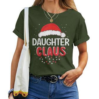 Daughter Santa Claus Christmas Matching Costume Women T-shirt - Monsterry