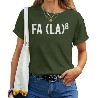 Fa La8 La La Christmas Music Teacher Math Meme Women T-shirt - Seseable
