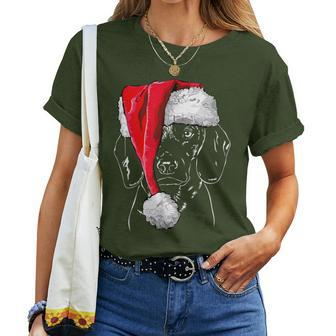 Bavarian Mountain Hound Santa Christmas Dog Mom Women T-shirt | Mazezy
