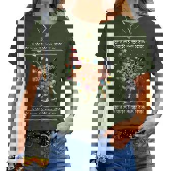 Christmas Santa Chicken Xmas Ugly Sweater Women T-shirt - Thegiftio