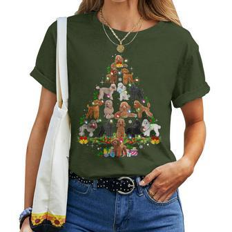 Poodle Christmas Tree Ornament Decor Xmas Dog Dad Mom Women T-shirt - Seseable