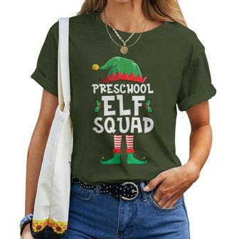Preschool Elf Squad Christmas Teacher Student Matching Women T-shirt - Monsterry CA