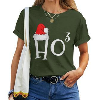 Ho3 Cubed Christmas Ho-Ho-Ho Math Teacher Ho-3 Women T-shirt - Monsterry DE