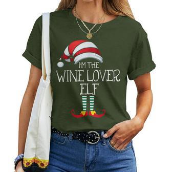 I'm The Wine Lover Elf Family Matching Christmas Group Women T-shirt | Mazezy