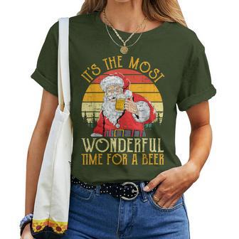 It's The Most Wonderful Time For A Beer Christmas Xmas Women T-shirt - Thegiftio UK