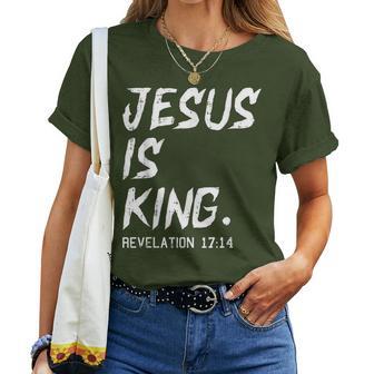 Jesus Is King Christmas Revelation Bible Religious Christian Women T-shirt - Thegiftio UK