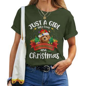 Just A Girl Who Loves Goldendoodles And Christmas Women T-shirt - Thegiftio UK
