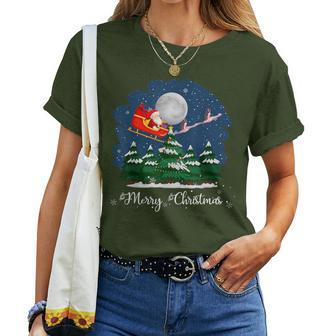 Merry Christmas Flamingo Chistmas Season Women T-shirt | Mazezy