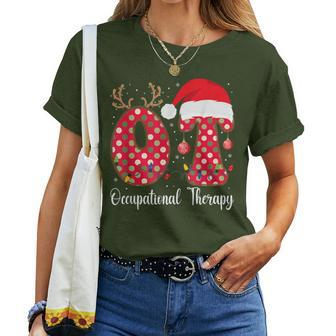 Occupational Therapy Christmas Retro Groovy Ot Therapist Women T-shirt - Thegiftio UK