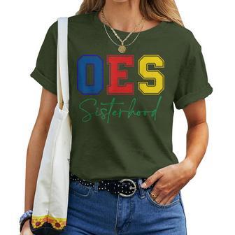 Oes Sisterhood Order Of The Eastern Star Colors Christmas Women T-shirt - Thegiftio