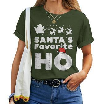 Santas Favorite Naughty Christmas Xmas Adult Women Women T-shirt - Monsterry CA
