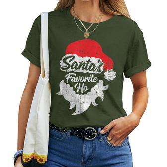 Santas Favorite Ho Adult Girl Christmas Women T-shirt | Mazezy