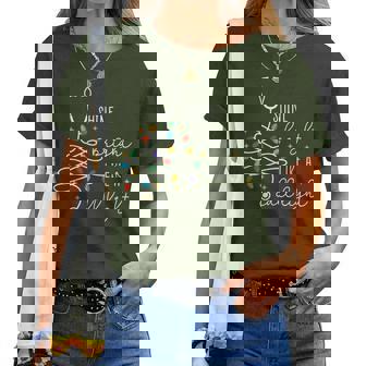 Shine Bright Like A Call Light Nurse Christmas Lights Women T-shirt - Thegiftio